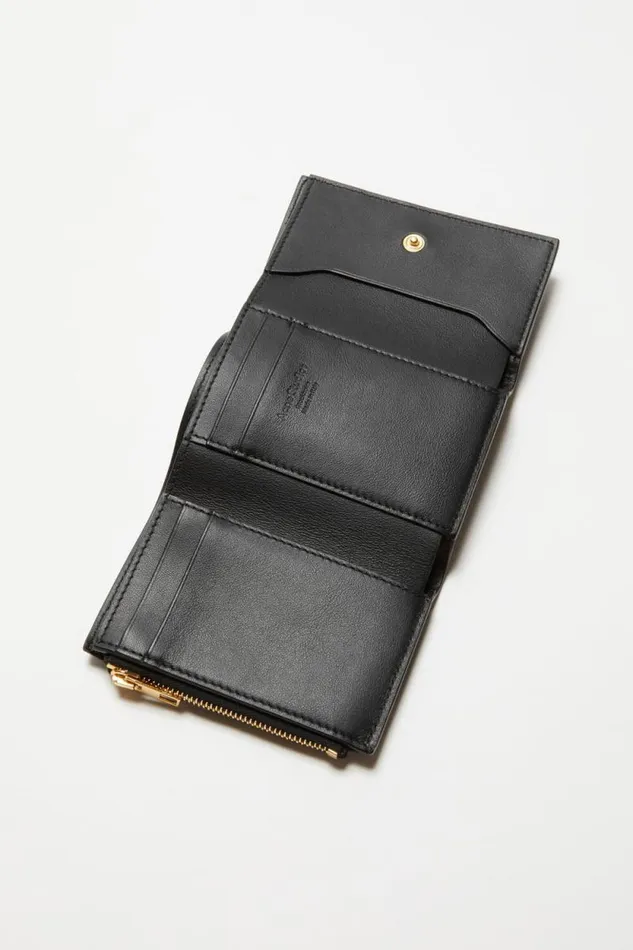 Acne Studios Musubi Folded Wallet Black Woman Small Leather Goods