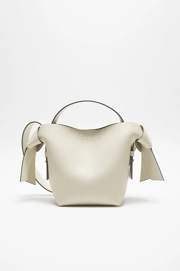 Acne Studios Musubi Mini Shoulder Bag Whiteblack Woman Bags