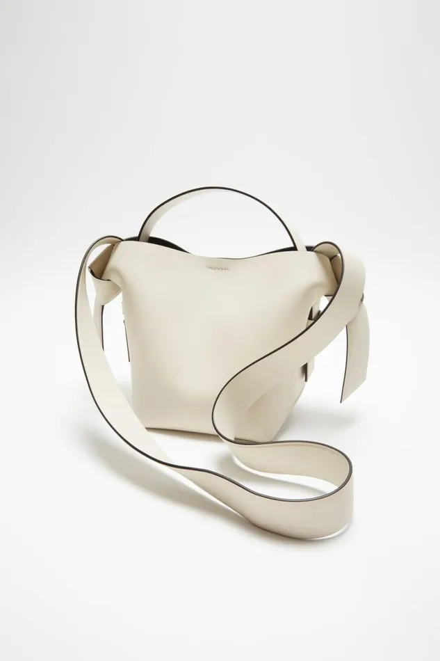 Acne Studios Musubi Mini Shoulder Bag Whiteblack Woman Bags