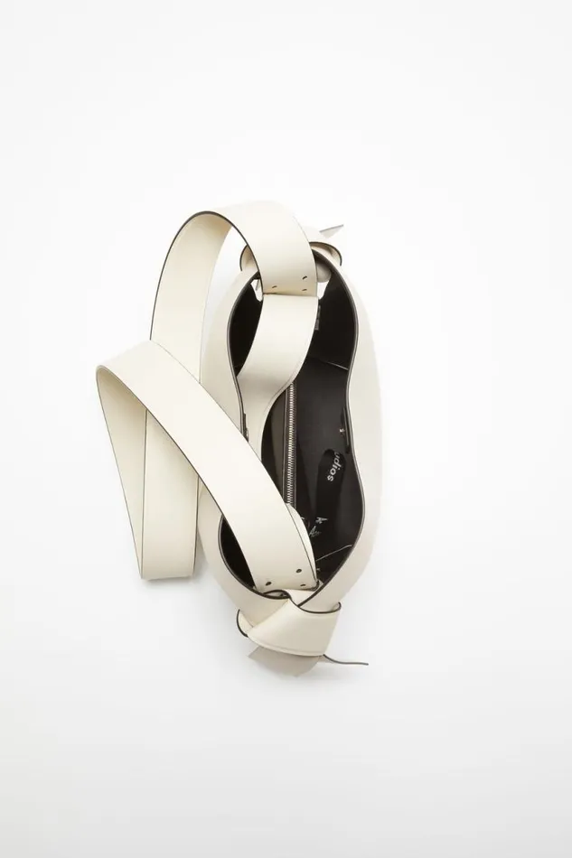 Acne Studios Musubi Mini Shoulder Bag Whiteblack Woman Bags