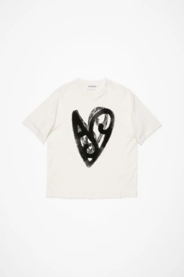 Acne Studios Printed Tshirt Optic White Woman Tshirts