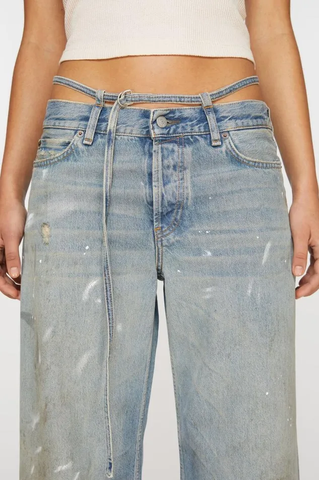 Acne Studios Regular Fit Jeans 8211 2004 Light Blue Woman Jeans