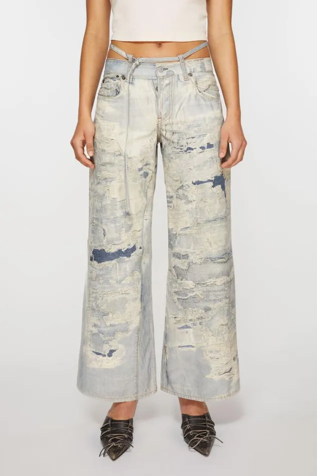 Acne Studios Regular Fit Trousers 8211 2004 Light Blue Woman Jeans