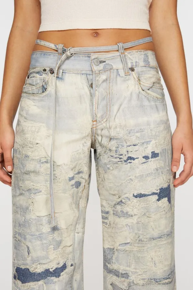 Acne Studios Regular Fit Trousers 8211 2004 Light Blue Woman Jeans