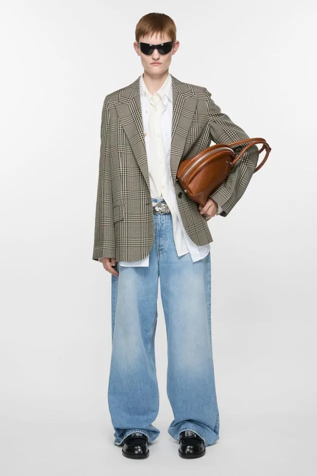 Acne Studios Singlebreasted Jacket 8211 Regular Fit Multi Brown Woman Suit Jackets Acne Studios Singlebreasted Jacket 8211 Regular Fit Multi Brown Woman Suit Jackets