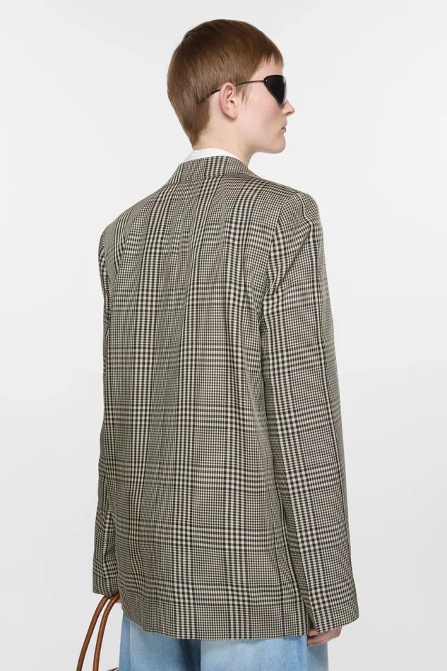 Acne Studios Singlebreasted Jacket 8211 Regular Fit Multi Brown Woman Suit Jackets