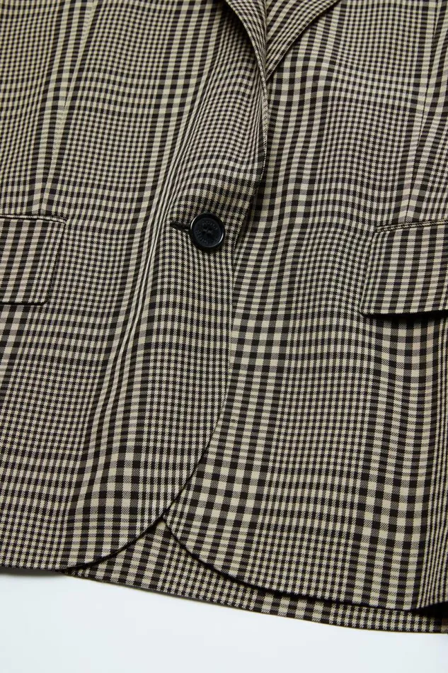 Acne Studios Singlebreasted Jacket 8211 Regular Fit Multi Brown Woman Suit Jackets