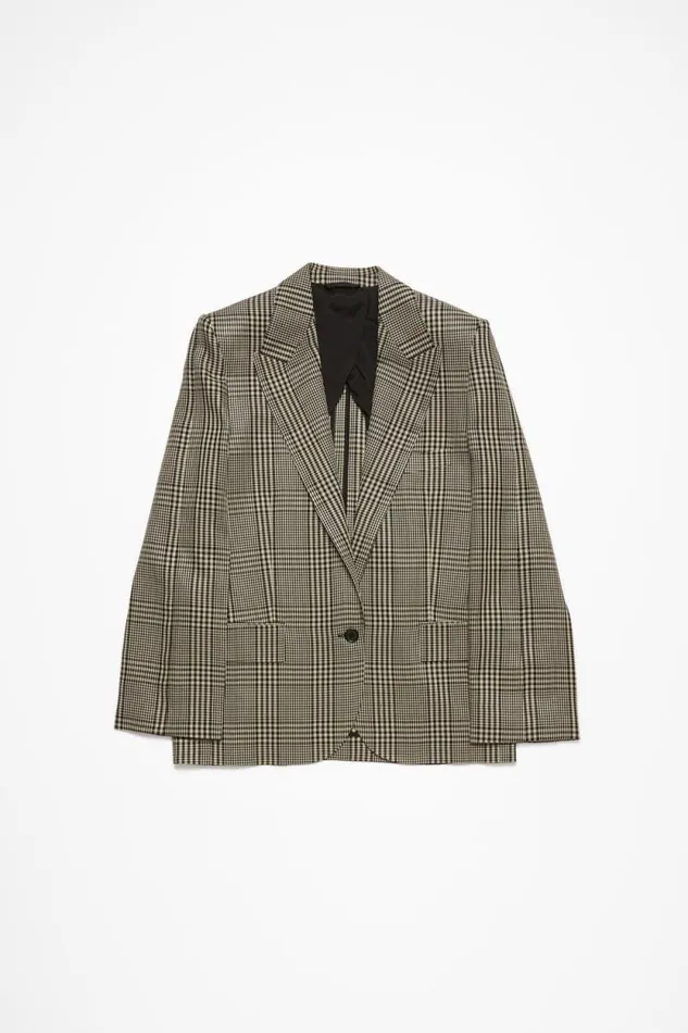 Acne Studios Singlebreasted Jacket 8211 Regular Fit Multi Brown Woman Suit Jackets