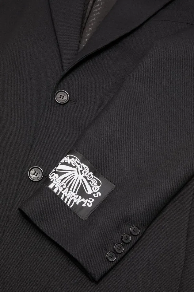 Acne Studios Singlebreasted Wool Coat Black Man Outerwear