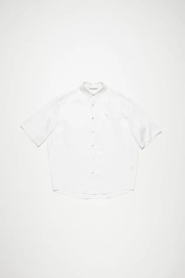 Acne Studios Stripe Buttonup Shirt White Man Shirts