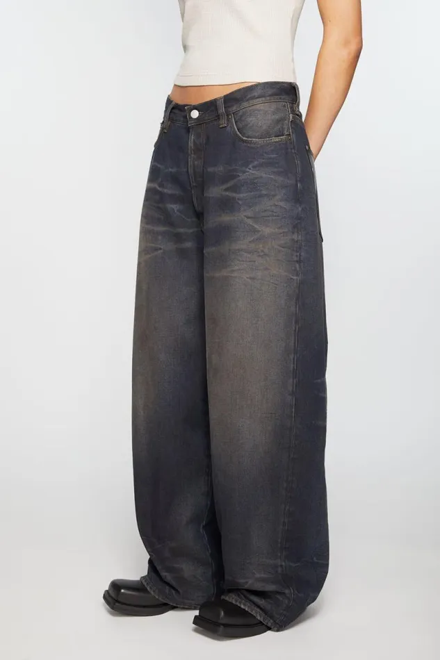 Acne Studios Super Baggy Fit Jeans 8211 2023F Dark Blue Woman Jeans