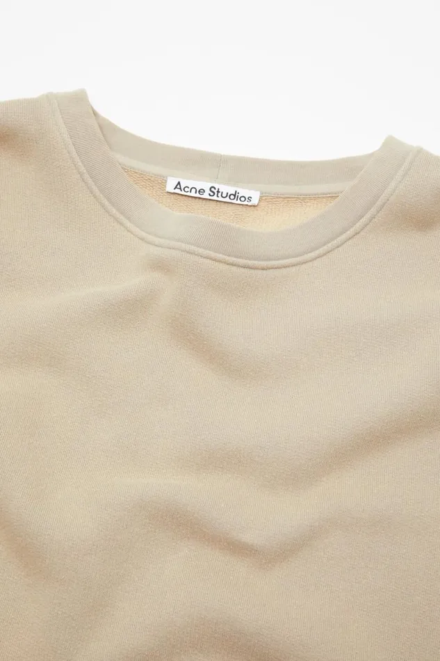 Acne Studios Sweater Logo Patch Concrete Grey Woman Sweatshirts