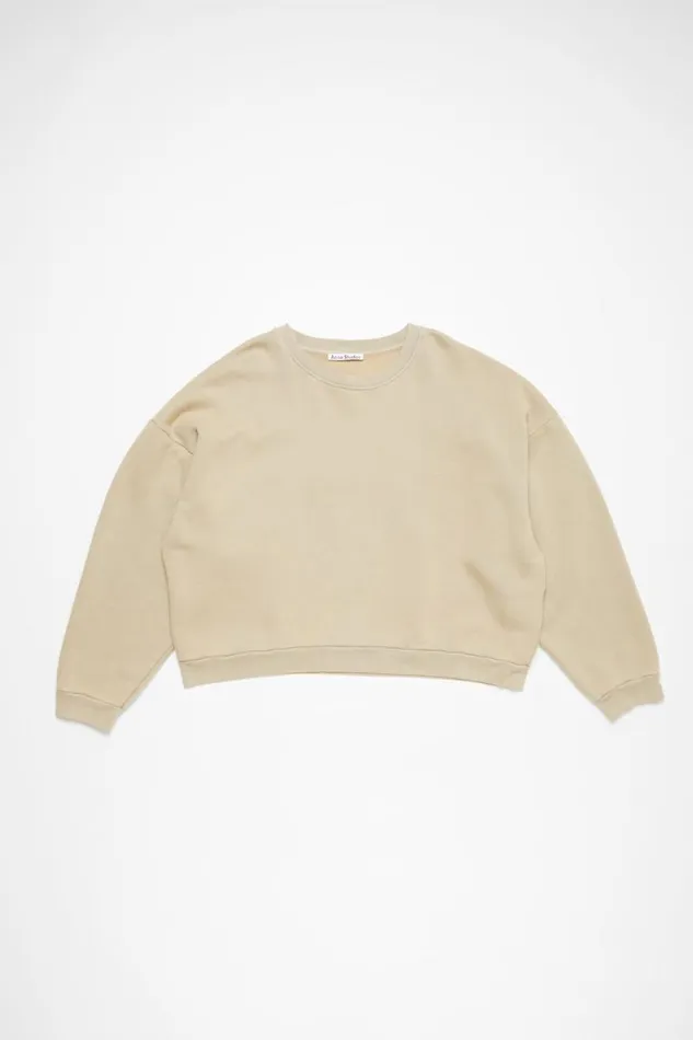 Acne Studios Sweater Logo Patch Concrete Grey Woman Sweatshirts