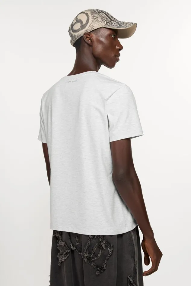 Acne Studios Tshirt 8211 Regular Fit Pale Grey Melange Man Tshirts