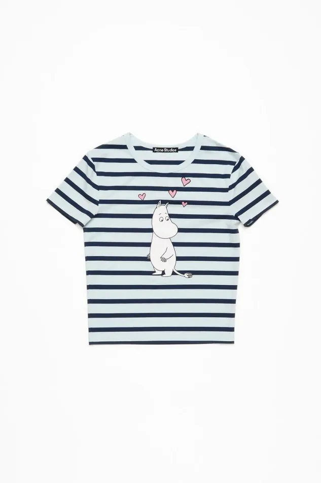 Acne Studios Tshirt Acne Studios X Moomin Pale Blue Man Tshirts