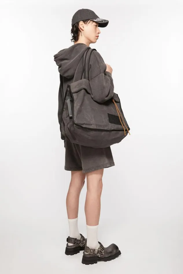 Acne Studios Tote Bag Greyblack Woman Bags