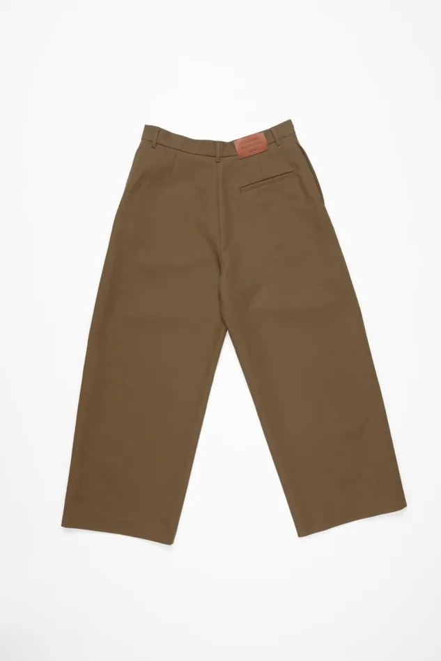 Acne Studios Twill Trousers Olive Green Man Trousers
