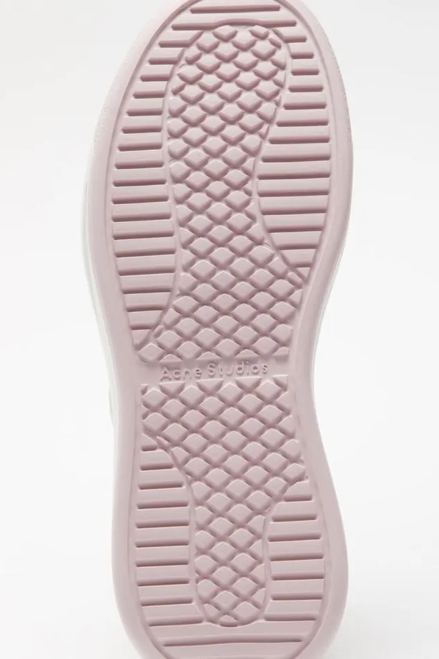 Acne Studios Velcro Strap Platform Sneakers Optic Whitepink Woman Shoes