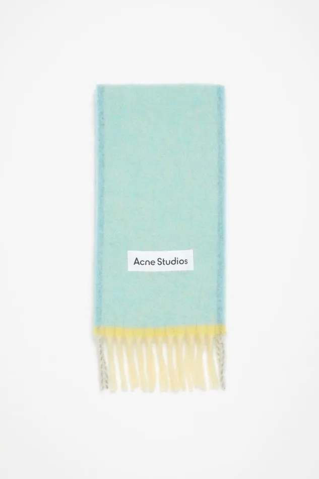 Acne Studios Wool Mohair Scarf 8211 Narrow Light Blue Man Scarves
