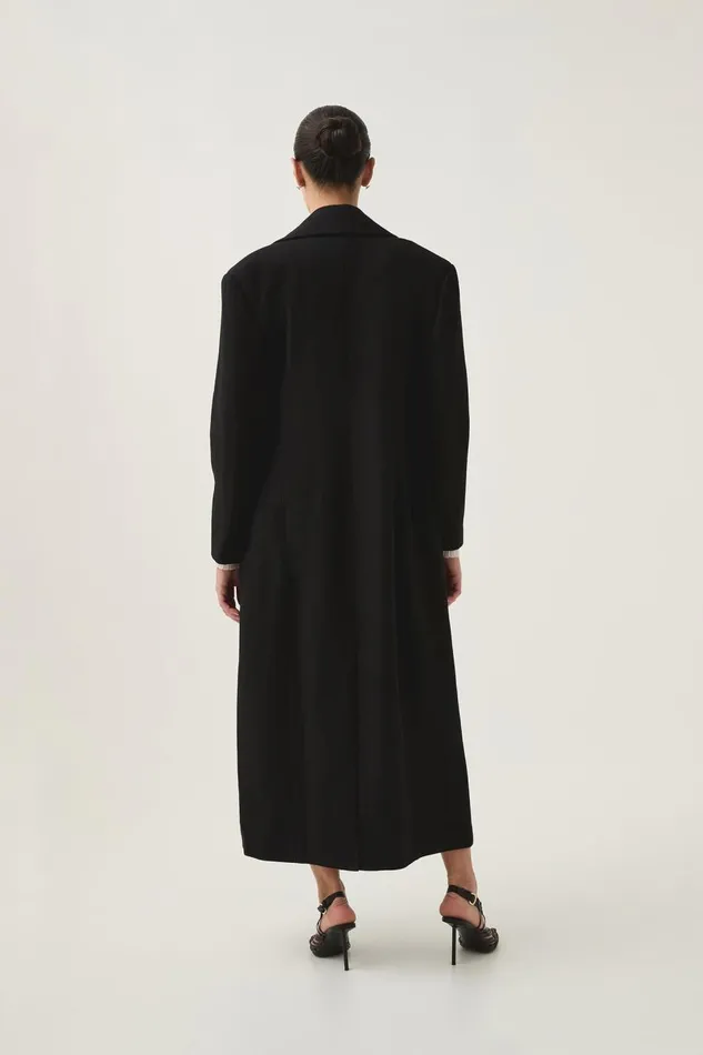 Aje Blazers Jackets and Coats Minaret Long Line Wool Coat Black 8211 Women