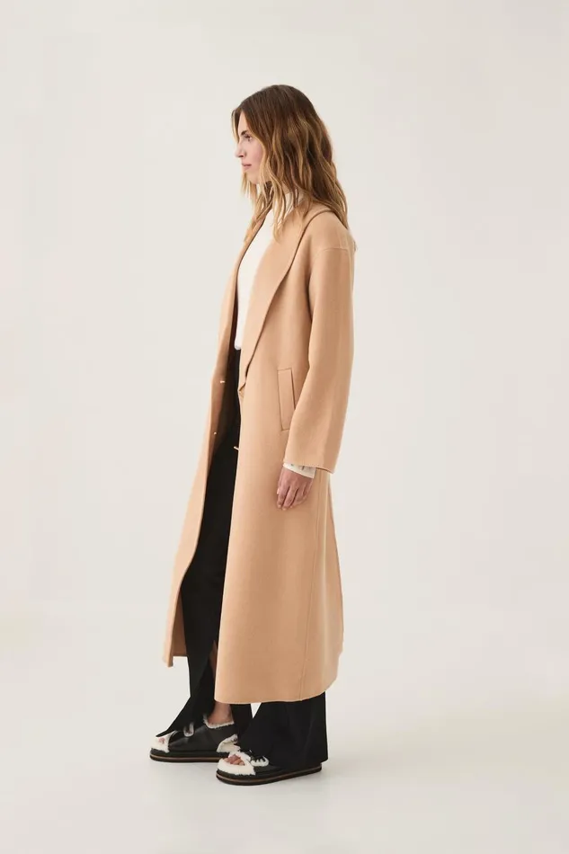 Aje Blazers Jackets and Coats Modular Long Line Wool Coat Ecru Beige 8211 Women