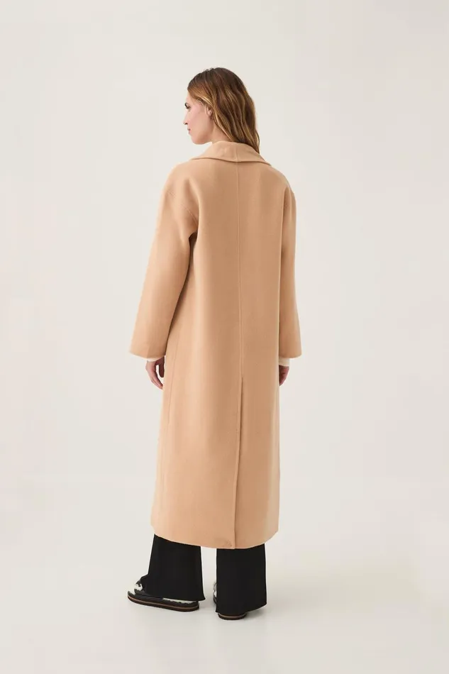 Aje Blazers Jackets and Coats Modular Long Line Wool Coat Ecru Beige 8211 Women