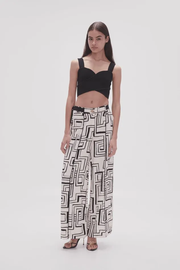 Aje Body and Crepe Knit Sybil Twist Knit Bustier Black 8211 Women