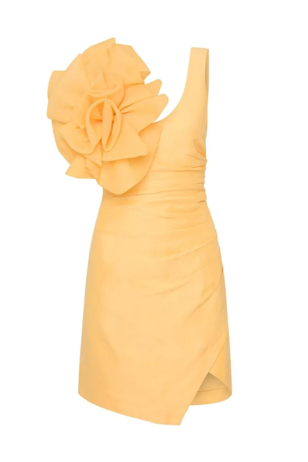 Aje Dresses Energy Mini Dress Marigold Yellow 8211 Women Aje Dresses Energy Mini Dress Marigold Yellow 8211 Women