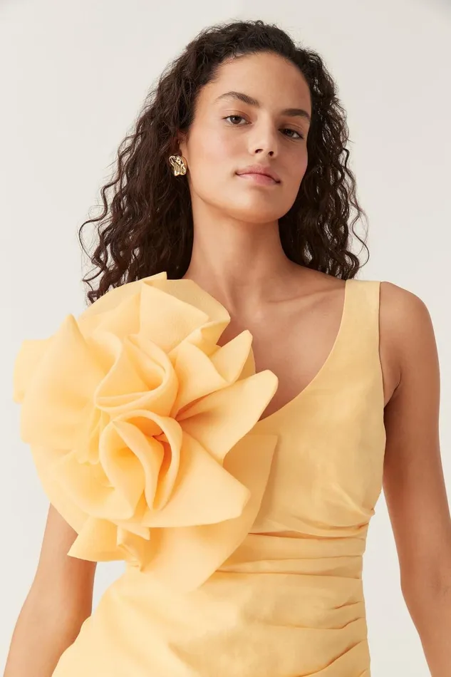 Aje Dresses Energy Mini Dress Marigold Yellow 8211 Women Aje Dresses Energy Mini Dress Marigold Yellow 8211 Women