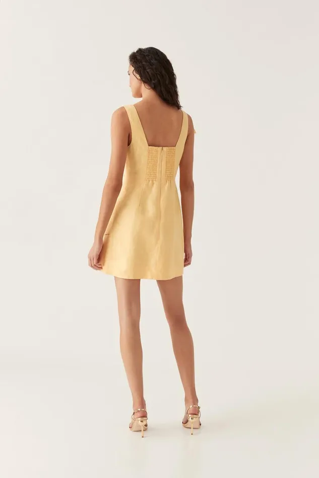 Aje Dresses Energy Mini Dress Marigold Yellow 8211 Women Aje Dresses Energy Mini Dress Marigold Yellow 8211 Women