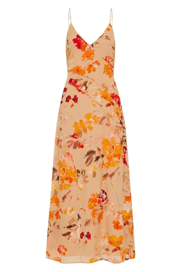 Aje Dresses Exurbia Seamed Midi Dress Meadow Blooms 8211 Women Aje Dresses Exurbia Seamed Midi Dress Meadow Blooms 8211 Women