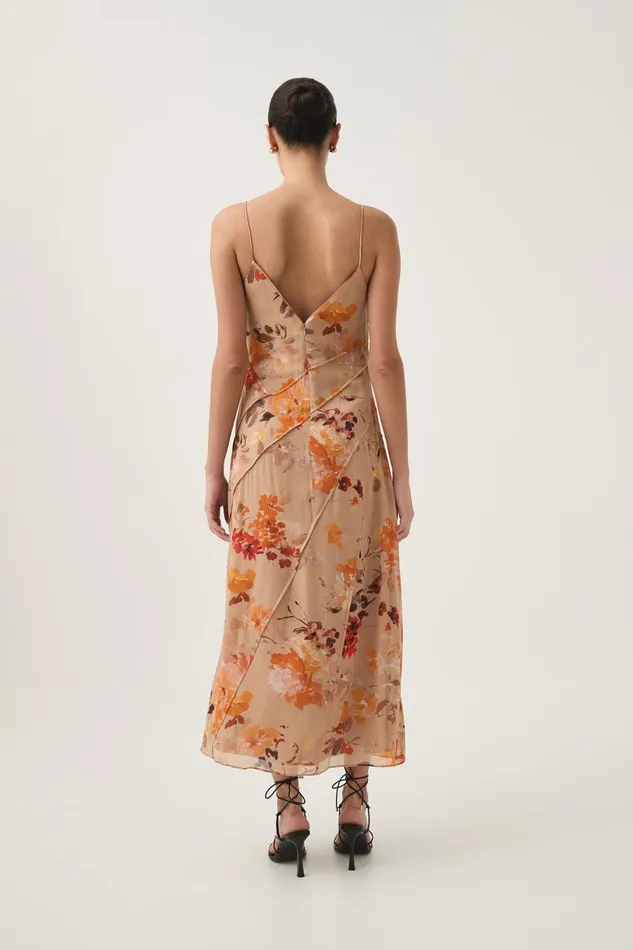 Aje Dresses Exurbia Seamed Midi Dress Meadow Blooms 8211 Women Aje Dresses Exurbia Seamed Midi Dress Meadow Blooms 8211 Women