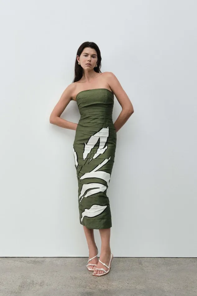 Aje Dresses Jasmine Midi Dress Abstract Fern 8211 Women