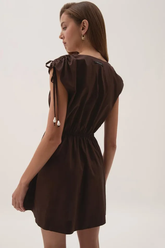 Aje Dresses Marley Mini Dress Chocolate 8211 Women Aje Dresses Marley Mini Dress Chocolate 8211 Women