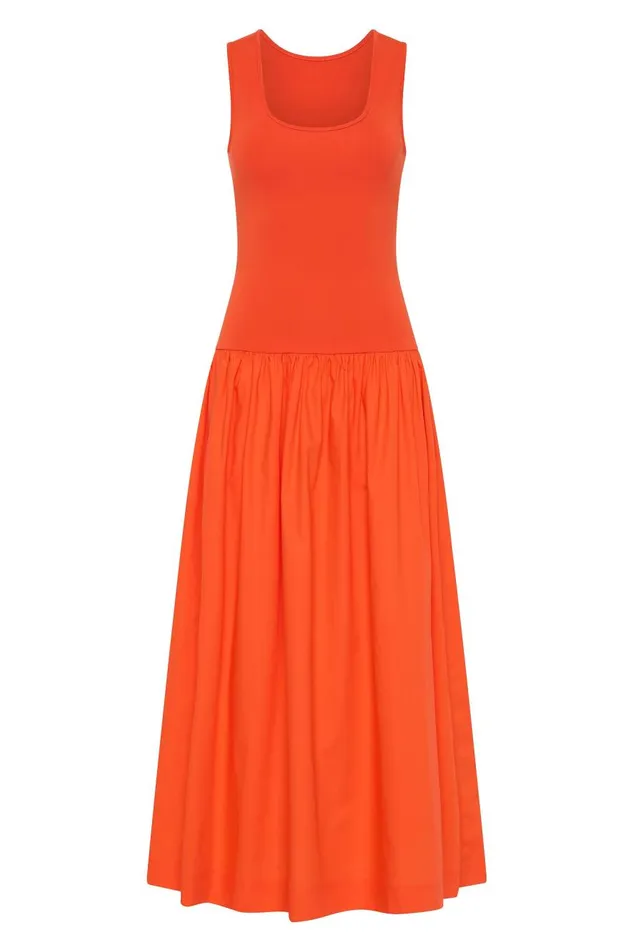 Aje Dresses Myra Reversible Midi Dress Coral 8211 Women Aje Dresses Myra Reversible Midi Dress Coral 8211 Women