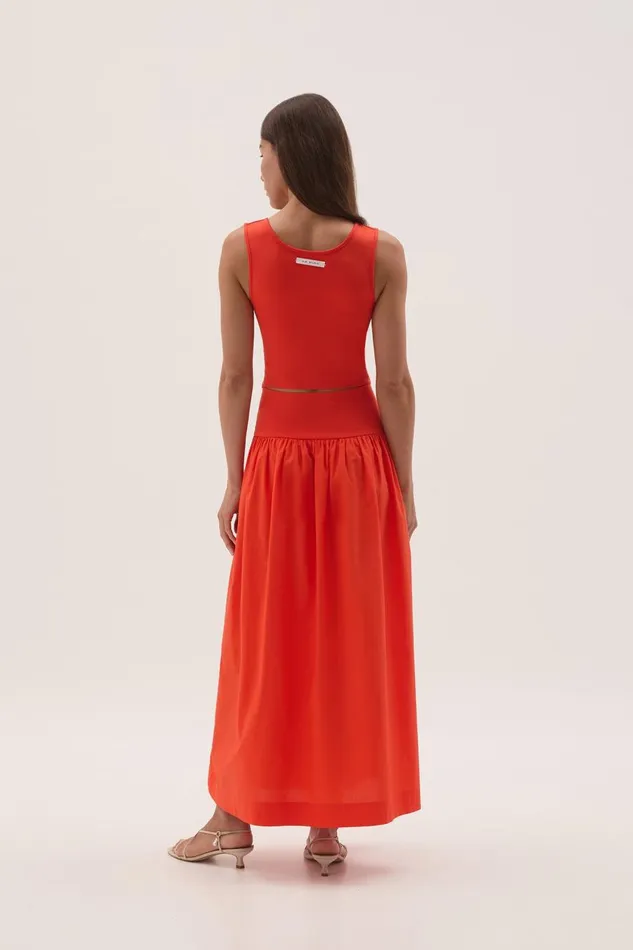 Aje Dresses Myra Reversible Midi Dress Coral 8211 Women Aje Dresses Myra Reversible Midi Dress Coral 8211 Women