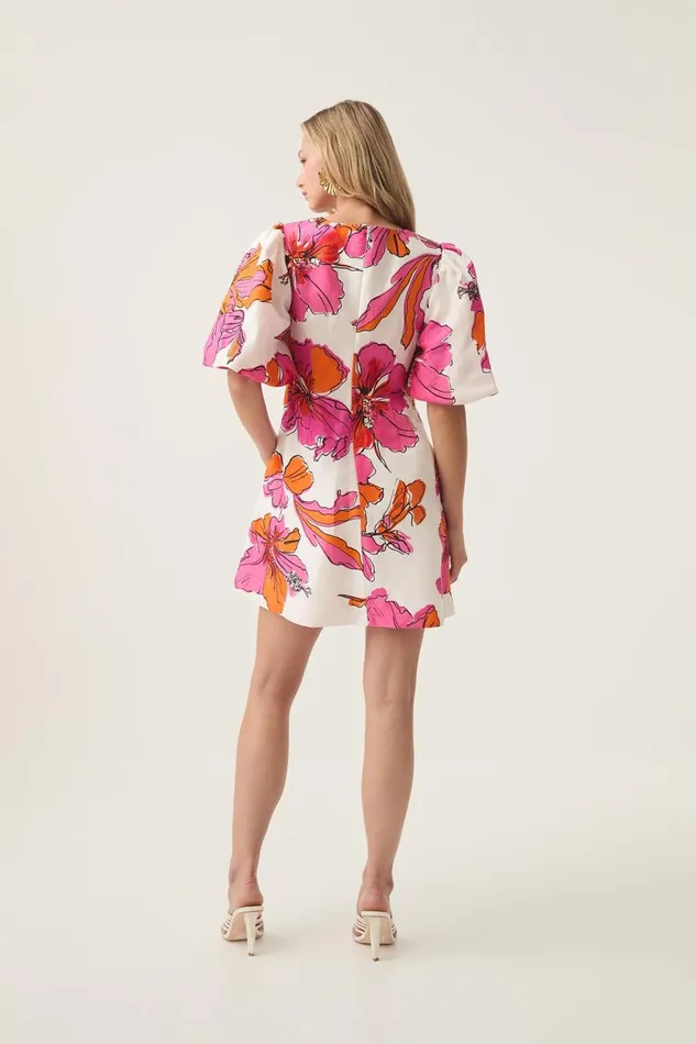 Aje Dresses Overflow Knotted Mini Dress Vivid Hibiscus 8211 Women Aje Dresses Overflow Knotted Mini Dress Vivid Hibiscus 8211 Women