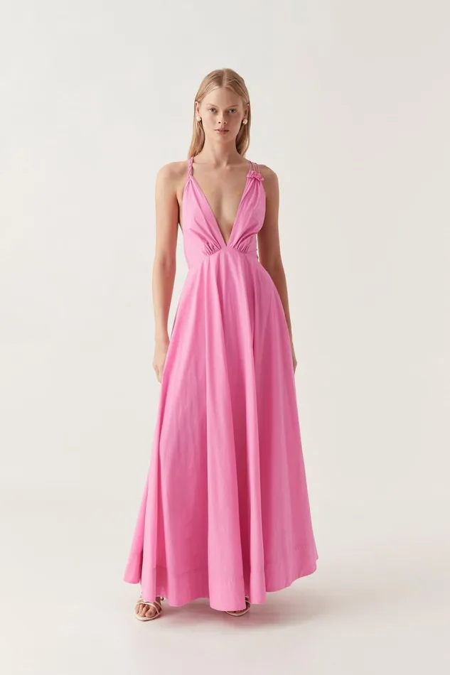 Aje Dresses Vellum Maxi Dress Cerise Pink 8211 Women