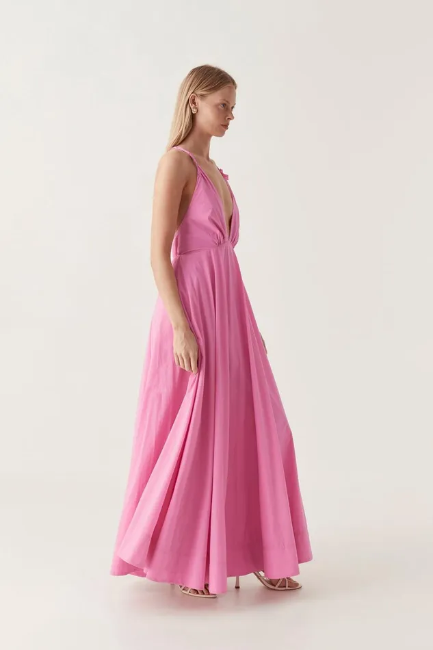 Aje Dresses Vellum Maxi Dress Cerise Pink 8211 Women Aje Dresses Vellum Maxi Dress Cerise Pink 8211 Women