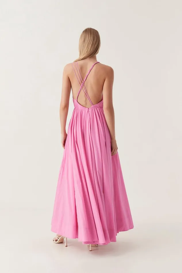 Aje Dresses Vellum Maxi Dress Cerise Pink 8211 Women Aje Dresses Vellum Maxi Dress Cerise Pink 8211 Women