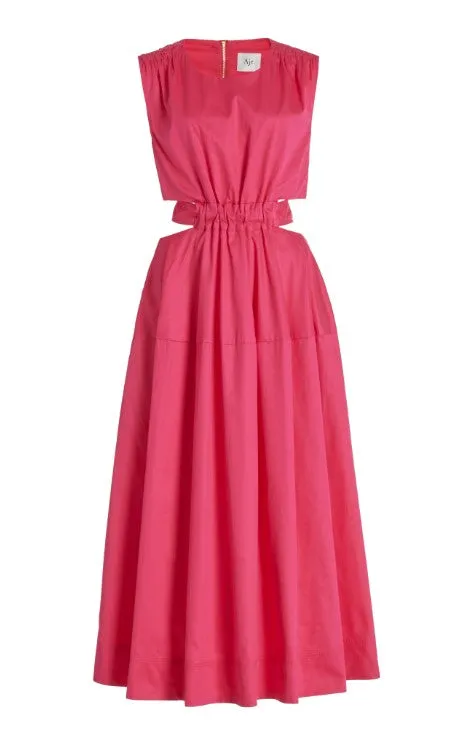 Aje Dresses Zorina Tie Midi Dress Hot Pink 8211 Women Aje Dresses Zorina Tie Midi Dress Hot Pink 8211 Women