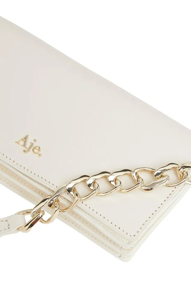 Aje Handbags and Wallets Oasis Chain Clutch Bag White 8211 Women