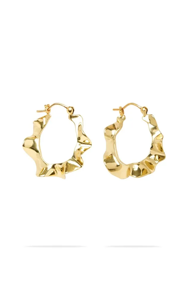 Aje Jewelry Coral Mini Scrunch Hoop Gold 8211 Women