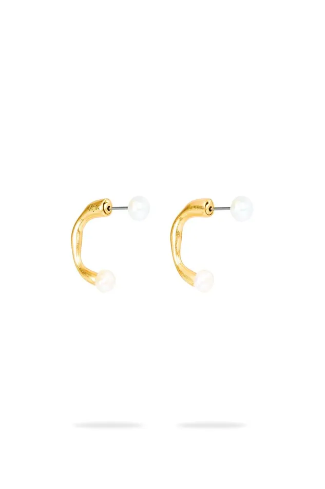 Aje Jewelry Spectral Mini Pearl Drop Stud Brushed Gold 8211 Women