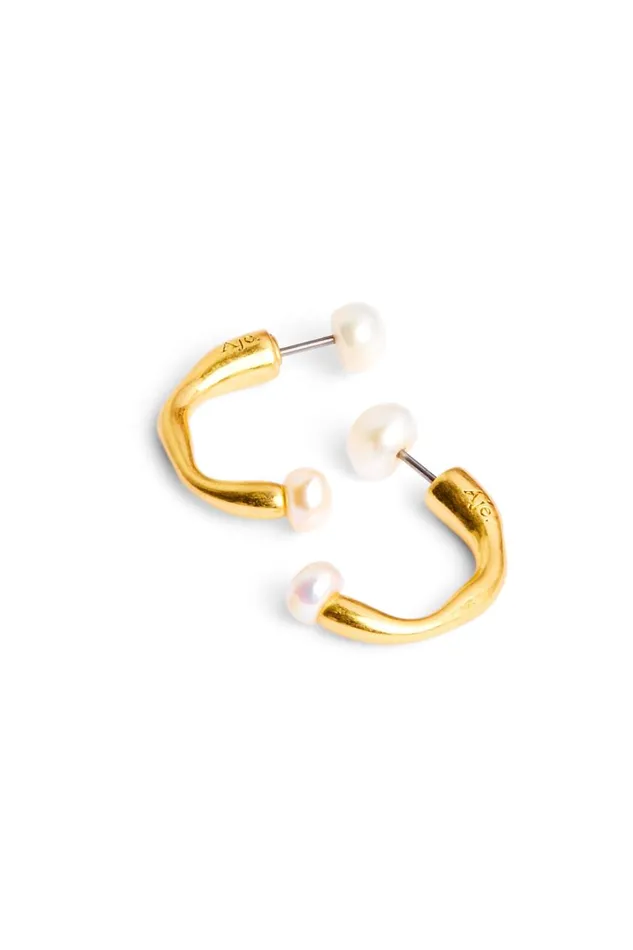 Aje Jewelry Spectral Mini Pearl Drop Stud Brushed Gold 8211 Women Aje Jewelry Spectral Mini Pearl Drop Stud Brushed Gold 8211 Women