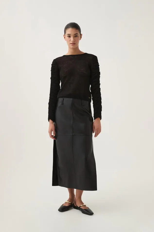 Aje Knitwear and Jumpers Yasmeen Tie Back Knit Top Black 8211 Women