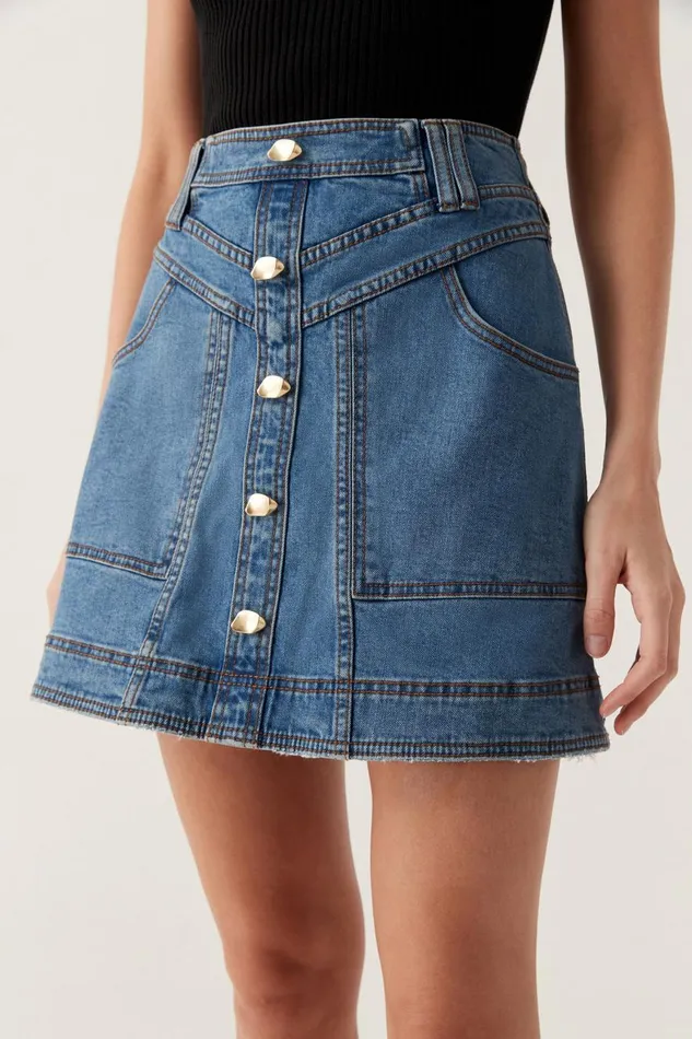 Aje Matching Sets Belmond Denim Mini Skirt 90039s Wash 8211 Women
