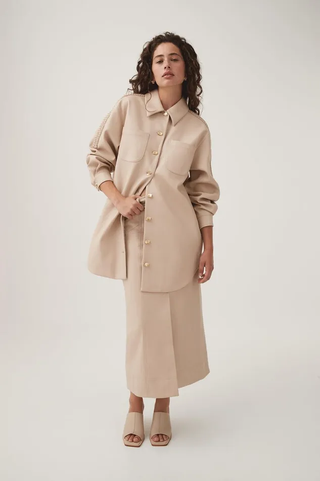 Aje Matching Sets Flourisher Braided Shirt Natural Beige 8211 Women