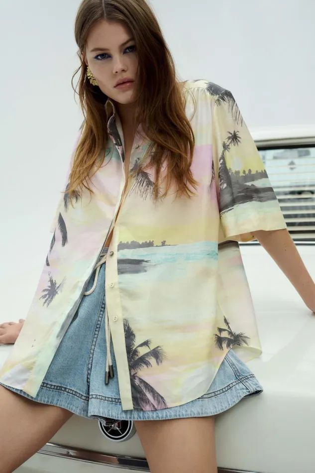 Aje Matching Sets Paradise Shirt Sunset Sky 8211 Women