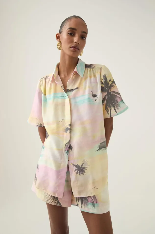 Aje Matching Sets Paradise Shirt Sunset Sky 8211 Women Aje Matching Sets Paradise Shirt Sunset Sky 8211 Women